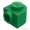 ブロック ハーフ ラウンド 1 x 1 x 2/3 - サイドスタッド：[Green / グリーン]