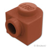 ブロック ハーフ ラウンド 1 x 1 x 2/3 - サイドスタッド：[Reddish Brown / ブラウン]