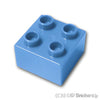 デュプロ ブロック 2 x 2：[Md,Blue / ミディアムブルー]