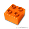 デュプロ ブロック 2 x 2：[Orange / オレンジ]
