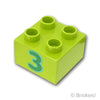 デュプロ ブロック 2 x 2 グリーン3 パターン：[Lime / ライム]