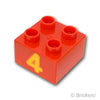 デュプロ ブロック 2 x 2 イエロー4 パターン：[Red / レッド]