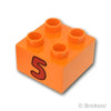 デュプロ ブロック 2 x 2 レッド5 パターン：[Orange / オレンジ]