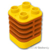 デュプロ ブロック 2 x 2 x 2 ダークオレンジフレキシブルジョイント：[Yellow / イエロー]
