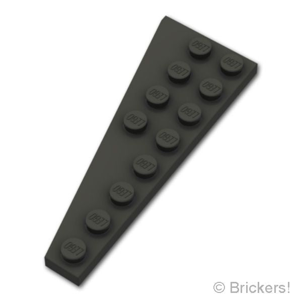 LEGO&reg; パーツ 6509580 ウェッジ プレート 8 x 3 - 右：[Black   ブラック] 3545-026