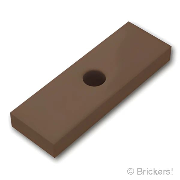 LEGO® パーツ 6272145 タイル インバート 1 x 3 - バーホール：[Dark Brown / ダークブラウン] 35459-308 