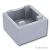 コンテナ ボックス - 2 x 2 x 1：[Light Bluish Gray / グレー]