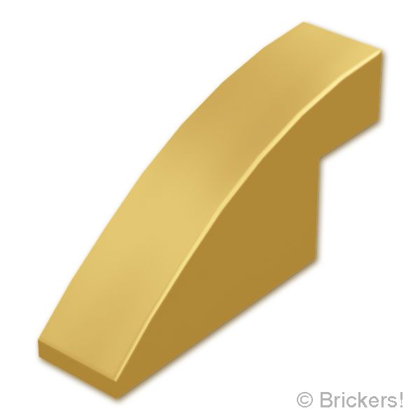 LEGO® パーツ 6594865 スロープ カーブ 4 x 1 x 1 2/3：[MetallicGold / メタリックゴールド] 3573-MG 