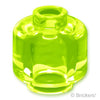 ミニフィグ プレーンヘッド：[Tr,Neon Green / トランスネオングリーン(蛍光)]