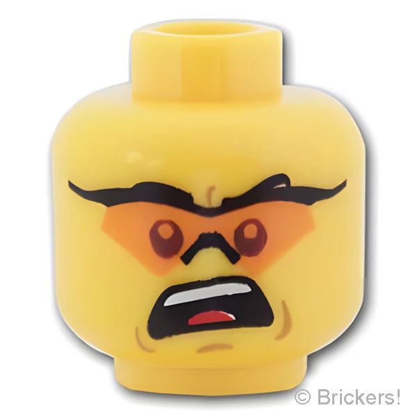 LEGO® パーツ 4626858/4642504 ミニフィグ デュアルヘッド - サングラスをかけた笑顔 / 驚き顔 ：[Yellow / イエロー] 3626pb0583-024 