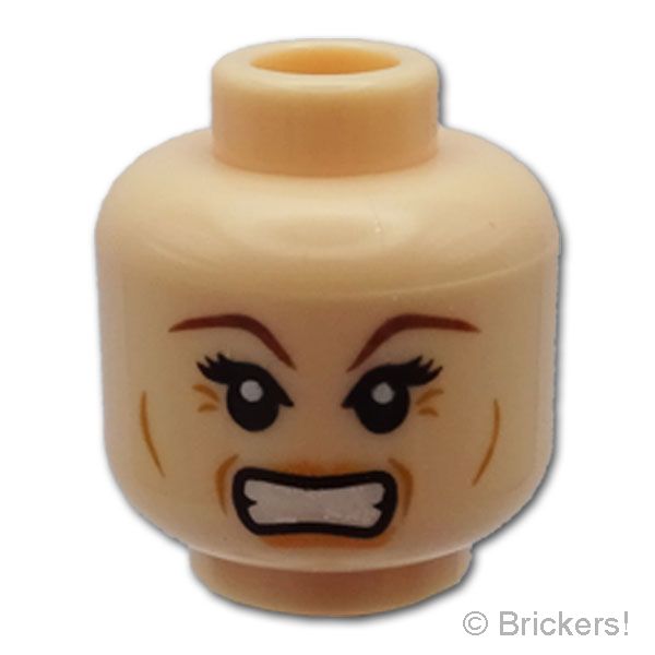 LEGO® パーツ 4638854 ミニフィグ デュアルヘッド - 目尻にしわ/怒り顔ハリー・ポッター：ナルシッサ）：[Light Nougat / ライトヌガー] 3626pb0590-283 