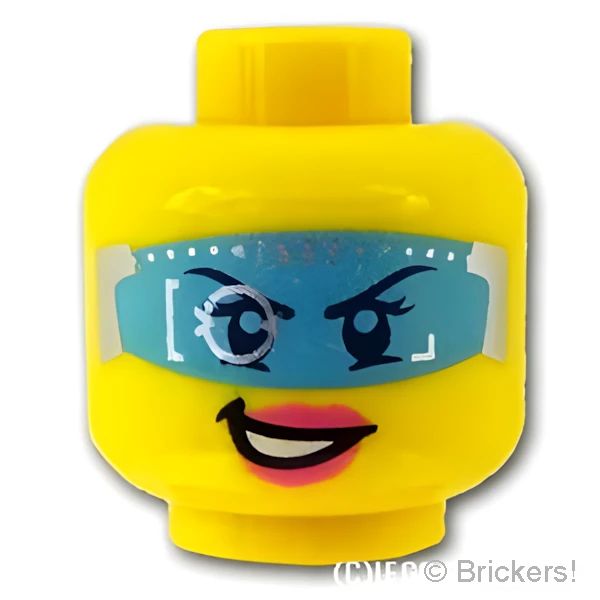 LEGO® パーツ 6081329 ミニフィグ デュアルヘッド - スマイル / デジタルバイザーの笑顔：[Yellow / イエロー] 3626pb1284-024 