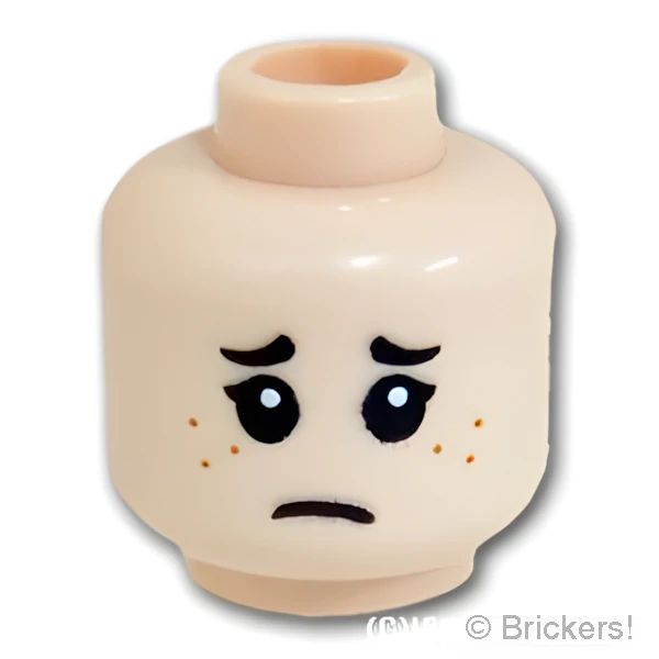 LEGO® パーツ 6226803 ミニフィグ デュアルヘッド - そばかすスマイル / 悲しいい顔：[Light Nougat / ライトヌガー] 3626pb2104-283 