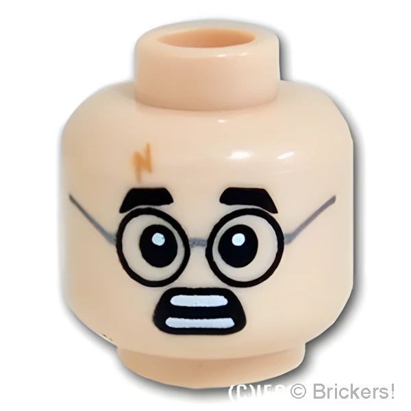 LEGO® パーツ 6233910 ミニフィグ デュアルヘッド - ハリー・ポッターのスマイル / 驚きの顔：[Light Nougat / ライトヌガー] 3626pb2168-283 