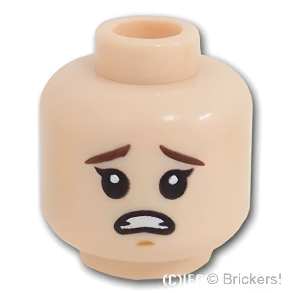 LEGO® パーツ 6236271 ミニフィグ デュアルヘッド - 子供のにっこり顔 / 困り顔：[Light Nougat / ライトヌガー] 3626pb2169-283 