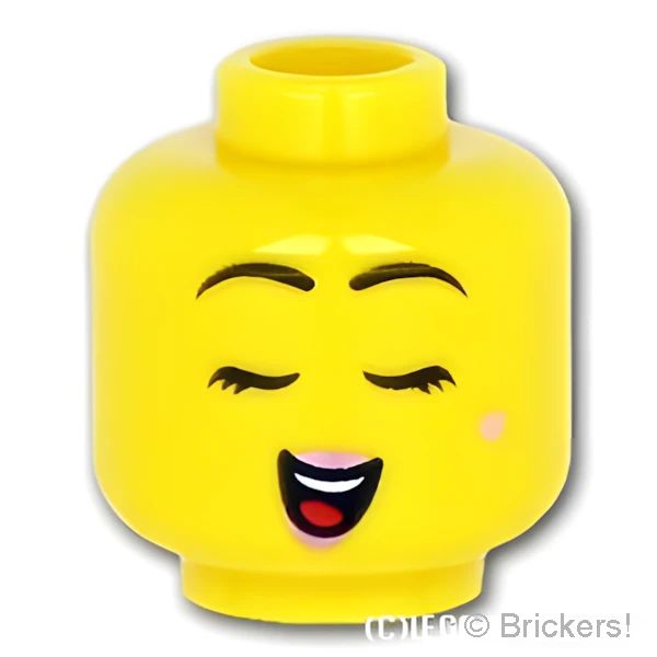 LEGO® パーツ 6306822 ミニフィグ デュアルヘッド - ワクワクスマイル / 歌っている顔：[Yellow / イエロー] 3626pb2634-024 