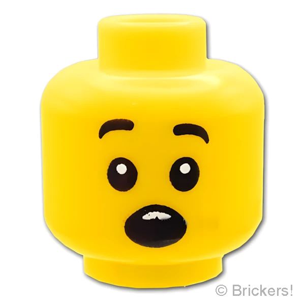 LEGO® パーツ 6312485 ミニフィグ デュアルヘッド - すきっ歯の笑顔 / あんぐり顔：[Yellow / イエロー] 3626pb2648-024 