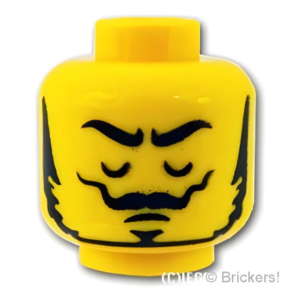 LEGO® パーツ 6321317 ミニフィグ デュアルヘッド - 相手を疑う顔 / 思案する顔：[Yellow / イエロー] 3626pb2750-024 