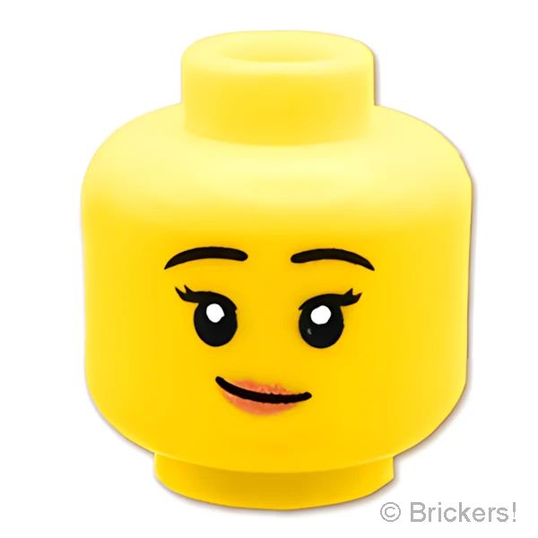 LEGO® パーツ 6303546 ミニフィグ デュアルヘッド - 下がり眉の笑顔/偏った笑顔：[Yellow / イエロー] 3626pb2932-024 
