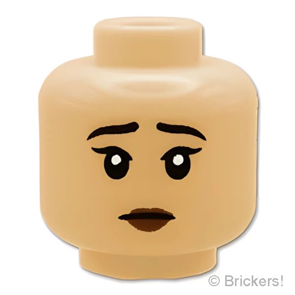 LEGO® パーツ 6435972 ミニフィグ デュアルヘッド - 口を開けた笑顔／悲しい顔：[Md,Tan / ミディアムタン ] 3626pb3240-371 