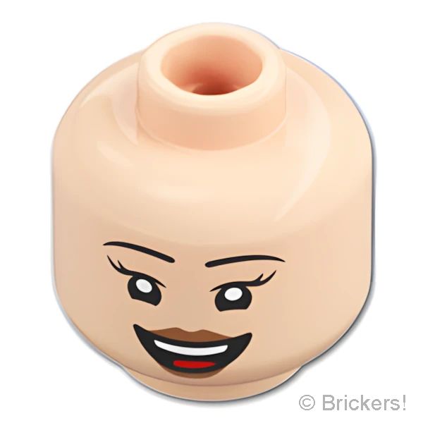 LEGO® パーツ 6486027 ミニフィグ デュアルヘッド - すました女性 / 口を開けた笑顔：[Light Nougat / ライトヌガー] 3626pb3616-283 