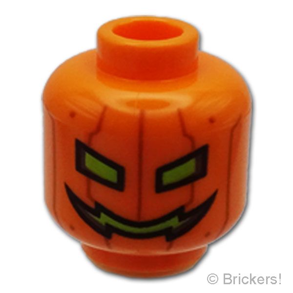 LEGO® パーツ 6568883 ミニフィグ ヘッド - パンプキン ジャック・オー・ランタン：[Orange / オレンジ] 3626pb3922-106 