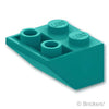 スロープ インバート 45° 2 x 2：[Dark Turquoise / ダークターコイズ]