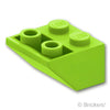 スロープ インバート 45° 2 x 2：[Lime / ライム]