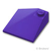 スロープ ダブル 33° 3 x 3 - コーナー：[Dark Purple / ダークパープル]