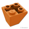 スロープ インバート ダブル 45° 2 x 2 - コーナー：[Dark Orange / ダークオレンジ]