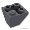 スロープ インバート ダブル 45° 2 x 2 - コーナー：[Dark Bluish Gray / ダークグレー]