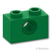 テクニック ブロック 1 x 2 - 1ホール：[Green / グリーン]