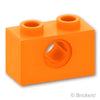 テクニック ブロック 1 x 2 - 1ホール：[Orange / オレンジ]