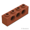 テクニック ブロック 1 x 4 - 3ホール：[Reddish Brown / ブラウン]