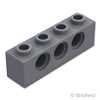 テクニック ブロック 1 x 4 - 3ホール：[Dark Bluish Gray / ダークグレー]