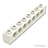 テクニック ブロック 1 x 8 - 7ホール：[White / ホワイト]