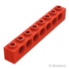 テクニック ブロック 1 x 8 - 7ホール：[Red / レッド]
