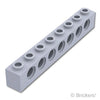 テクニック ブロック 1 x 8 - 7ホール：[Light Bluish Gray / グレー]
