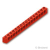 テクニック ブロック 1 x 16 - 15ホール：[Red / レッド]