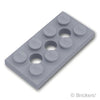 テクニック プレート 2 x 4 - 3ホール：[Light Bluish Gray / グレー]