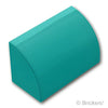 スロープ カーブ 1 x 2：[Dark Turquoise / ダークターコイズ]
