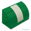 スロープ カーブ 1 x 2 x 1 -ホワイトストライプ：[Green / グリーン]