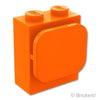 ブロック 1 x 2 x 2 - ペーパー / フォトホルダー：[Orange / オレンジ]