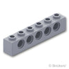 テクニック ブロック 1 x 6 - 5ホール：[Light Bluish Gray / グレー]