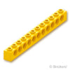 テクニック ブロック 1 x 12 - 11ホール：[Yellow / イエロー]
