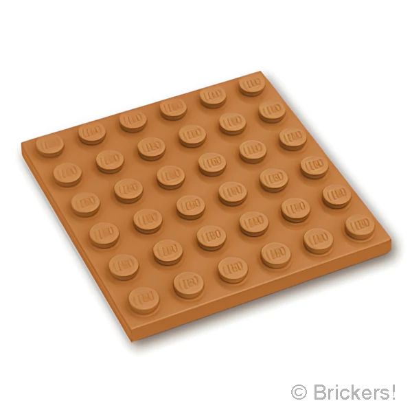 LEGO® パーツ 6162899/6351288 プレート 6 x 6：[Md,Nougat / ミディアムヌガー] 3958-137 の商品ページ｜レゴ®パーツ バラ売りのブリッカーズ