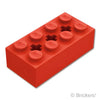 テクニック ブロック 2 x 4 - 3軸穴：[Red / レッド]