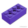 テクニック ブロック 2 x 4 - 3軸穴：[Dark Purple / ダークパープル]