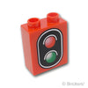 デュプロ ブロック 1 x 2 x 2 2色信号機 パターン：[Red / レッド]