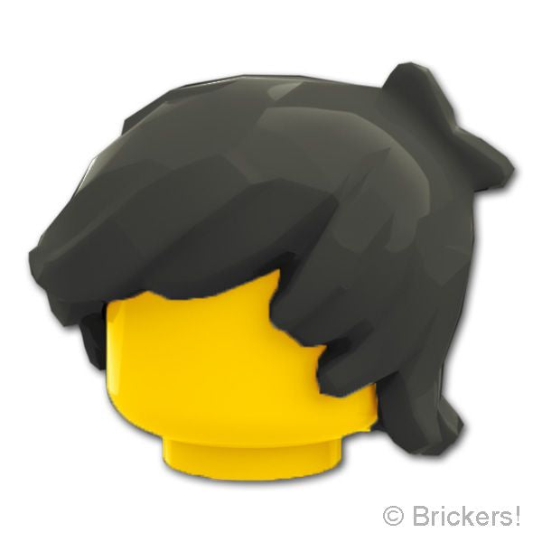 LEGO® パーツ 6603222 ミニフィグ ヘア - 左はねの乱れたショートヘア：[Black / ブラック] 40938-026 